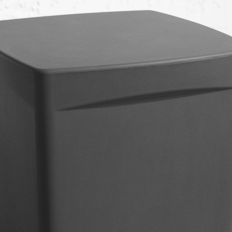 Dalya Dark Gray Square Outdoor Polyethylene Side Table