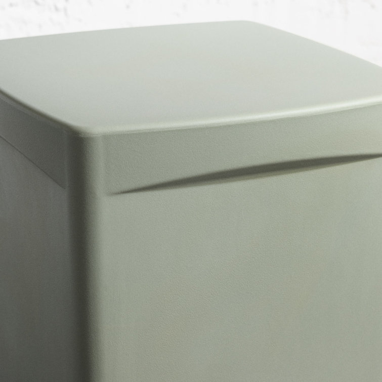 Sage Green Polyethylene Resin Outdoor Side Table