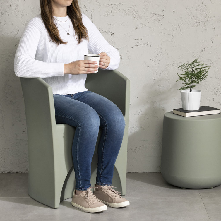 Sage Green Scandinavian Weather-Resistant Patio Chair