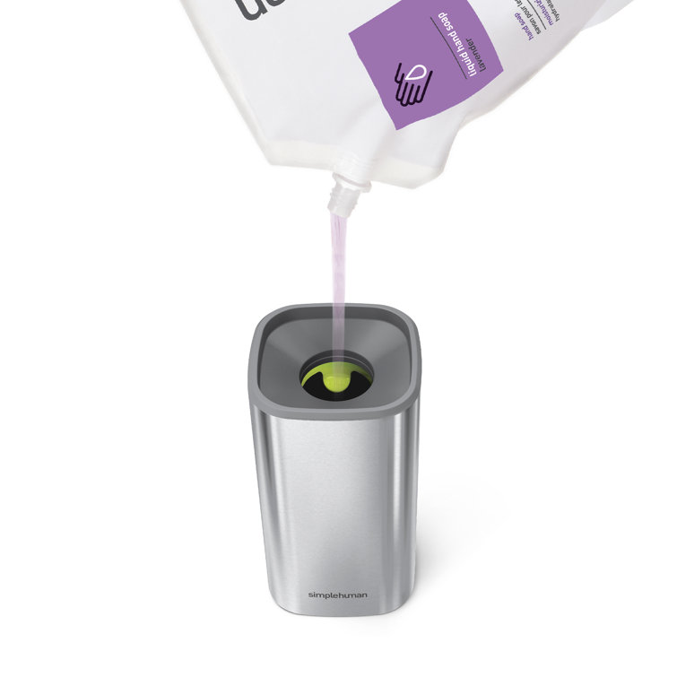 Brushed Stainless Steel 10 oz. Liquid Soap Pulse Pump Dispenser