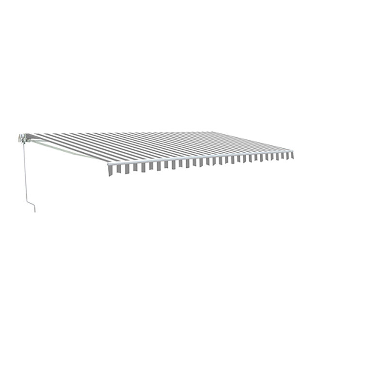 Burgundy Motorized Retractable Patio Awning with White Frame