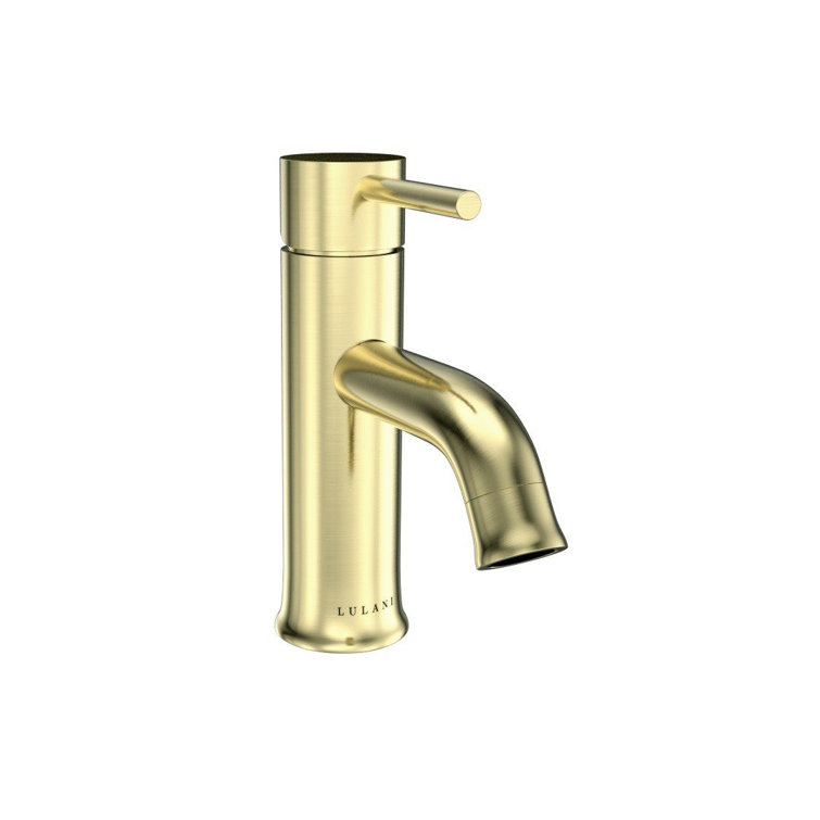 Aruba Flamingo-Inspired Single Handle Champagne Gold Bathroom Faucet
