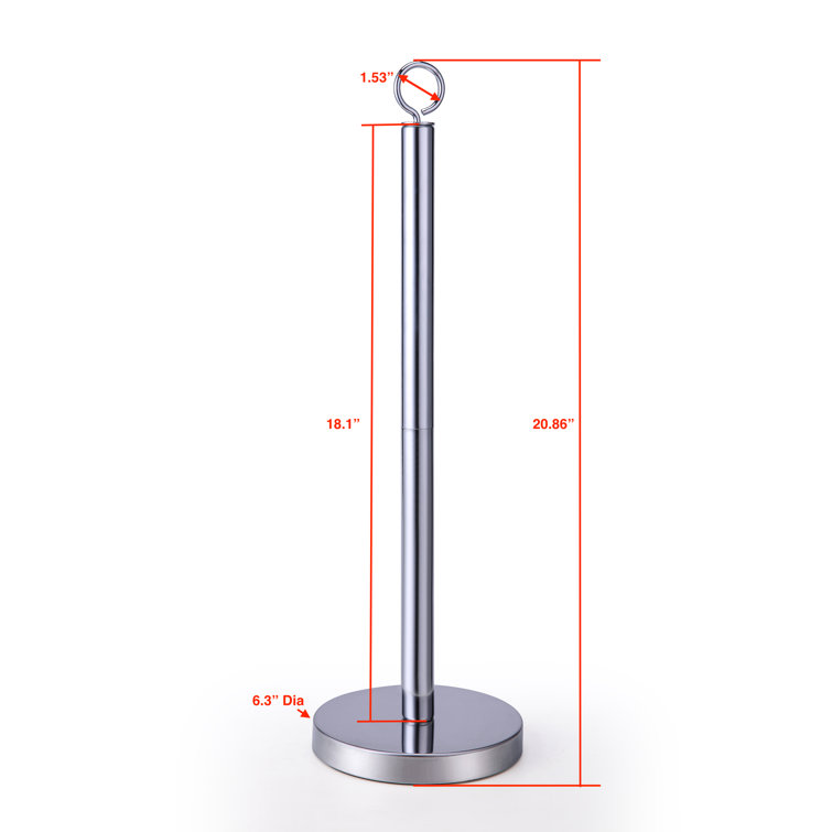 Elite Heavy Weighted Chrome Spare Toilet Paper Roll Holder Stand
