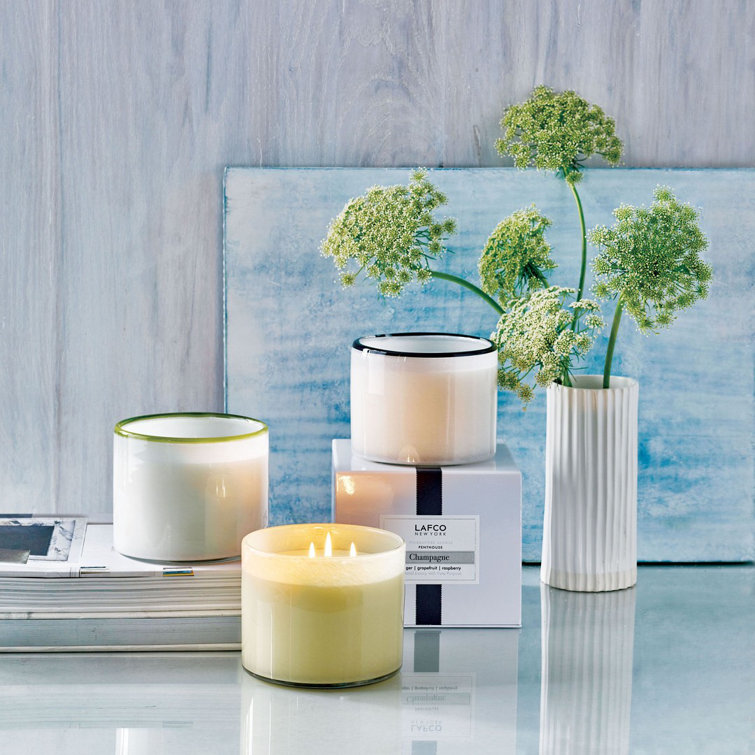 Amber Jar 30 oz Woody Scented Soy Candle with 3 Wicks