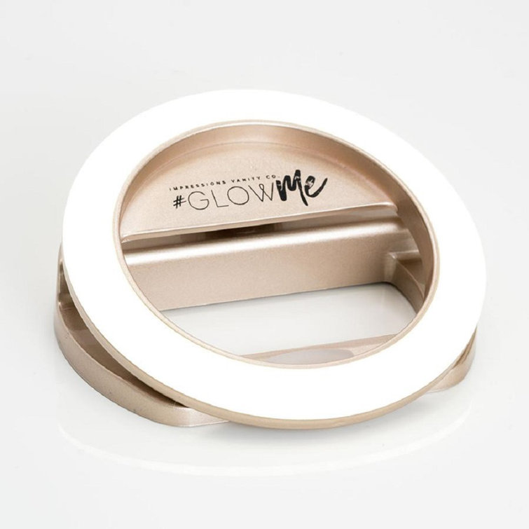 Silver Shimmer LED Selfie Ring Light for Mobile Devices