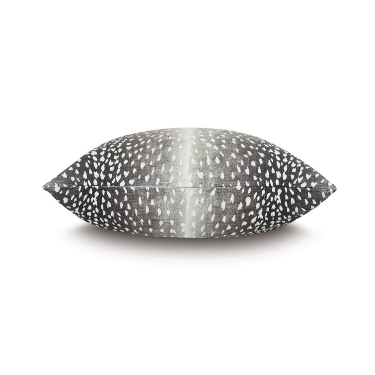 Iron Ombre Animal Print Linen Blend Square Throw Pillow