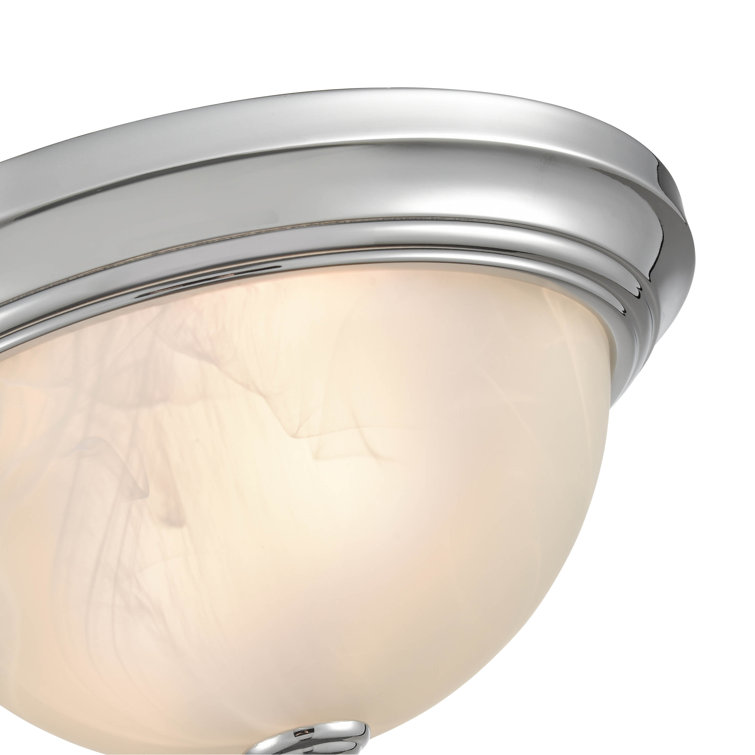 11" Chrome Glass Indoor/Outdoor Flush Mount Bowl Light