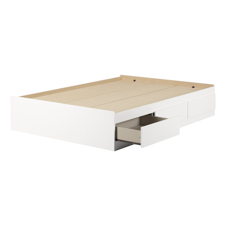 Pure White Fusion Full/Double Bed with 3 Storage Drawers