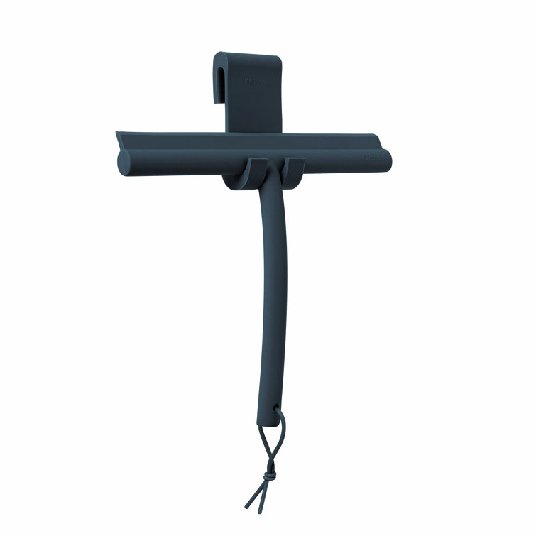 Black Silicone Shower Squeegee with Hanger