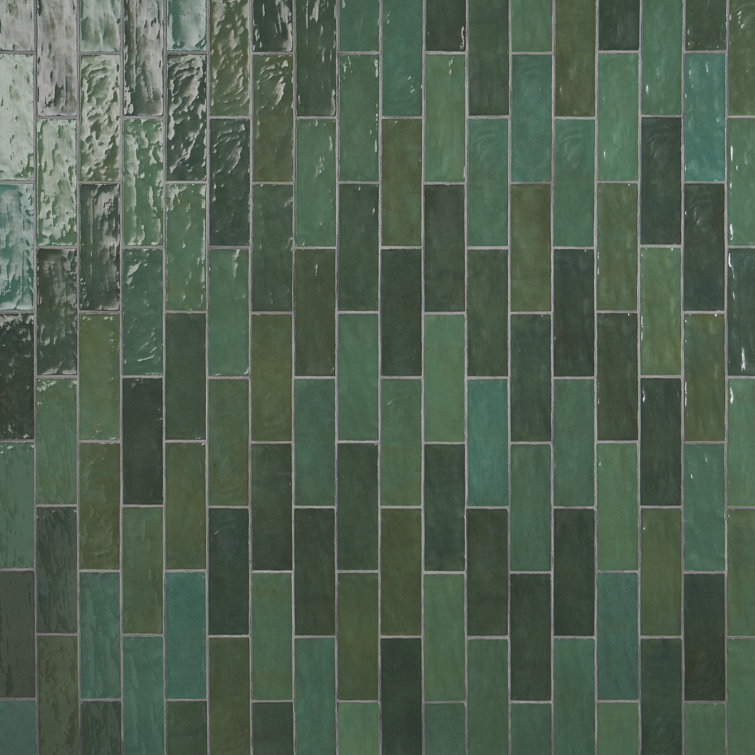 Portmore Green 3x8 Glazed Ceramic Subway Wall Tile