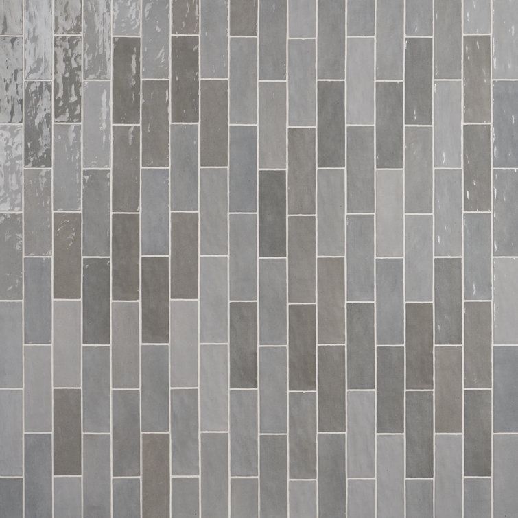 Kingston Gray 3x8 Glossy Ceramic Wall Tile for Kitchen and Bathroom