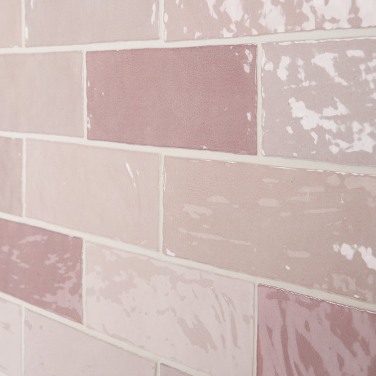 Kingston Pink 3x8 Glossy Ceramic Subway Wall Tile