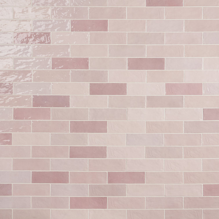 Kingston Pink 3x8 Glossy Ceramic Subway Wall Tile