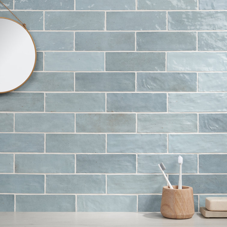 Karma Turquoise 3 in. x 8 in. Polished Ceramic Wall Tile (36 pieces 5.38 Sq. Ft. / Case)