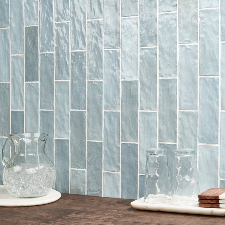 Karma Turquoise 3 in. x 8 in. Polished Ceramic Wall Tile (36 pieces 5.38 Sq. Ft. / Case)