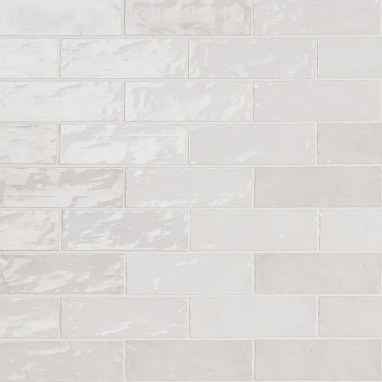 Kingston White 3" x 8" Glazed Ceramic Subway Wall Tile