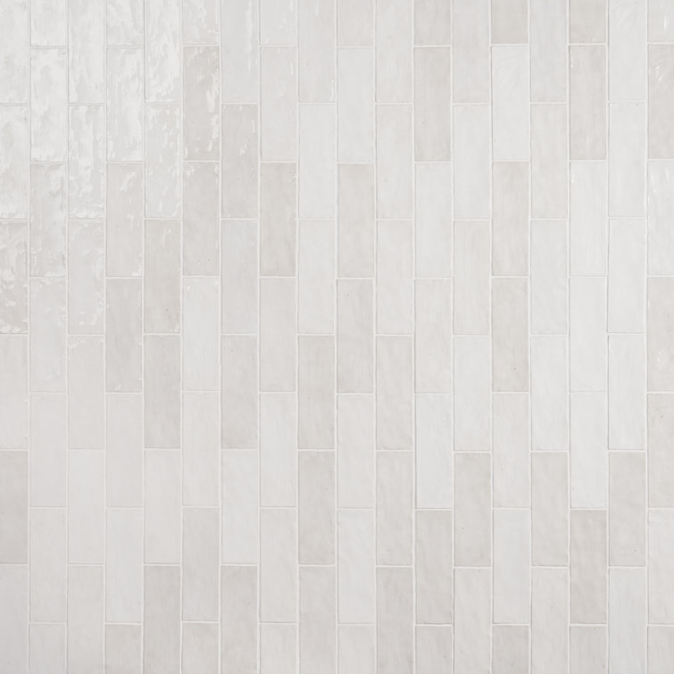 Kingston White 3" x 8" Glazed Ceramic Subway Wall Tile