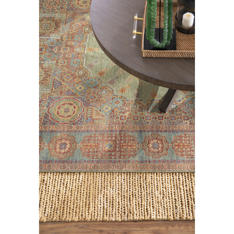 Wheat Hand-Knotted Cotton and Jute 4' x 6' Rug