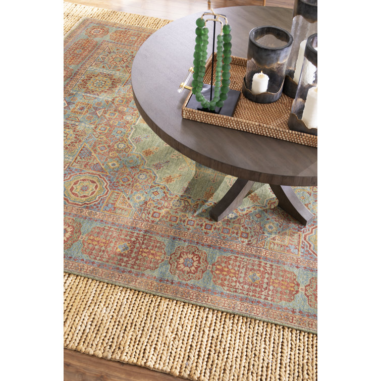Wheat Hand-Knotted Cotton and Jute 4' x 6' Rug