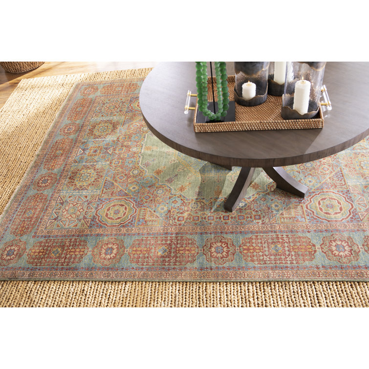 Wheat Hand-Knotted Cotton and Jute 4' x 6' Rug