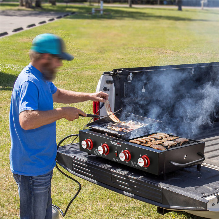 Royal Gourmet 4-Burner Black Portable Gas Grill and Griddle Combo