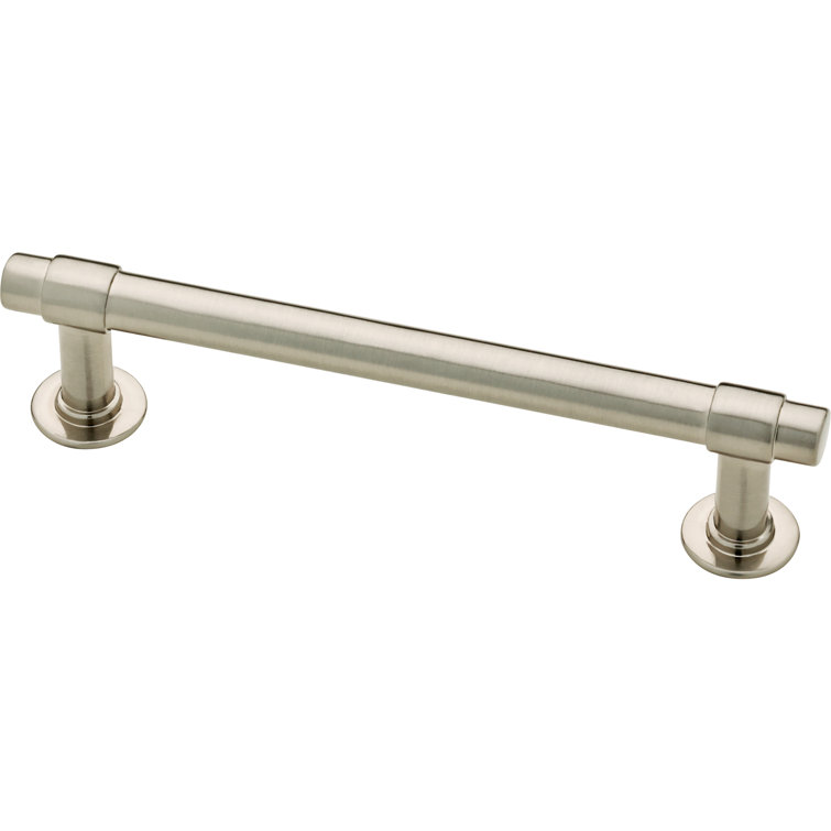 Satin Nickel 4" Modern Bar Pull with Mounting Hardware