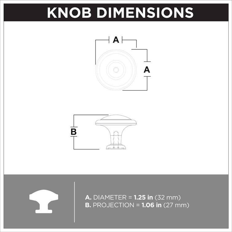 Oil Rubbed Bronze Round Cabinet Knob Multipack