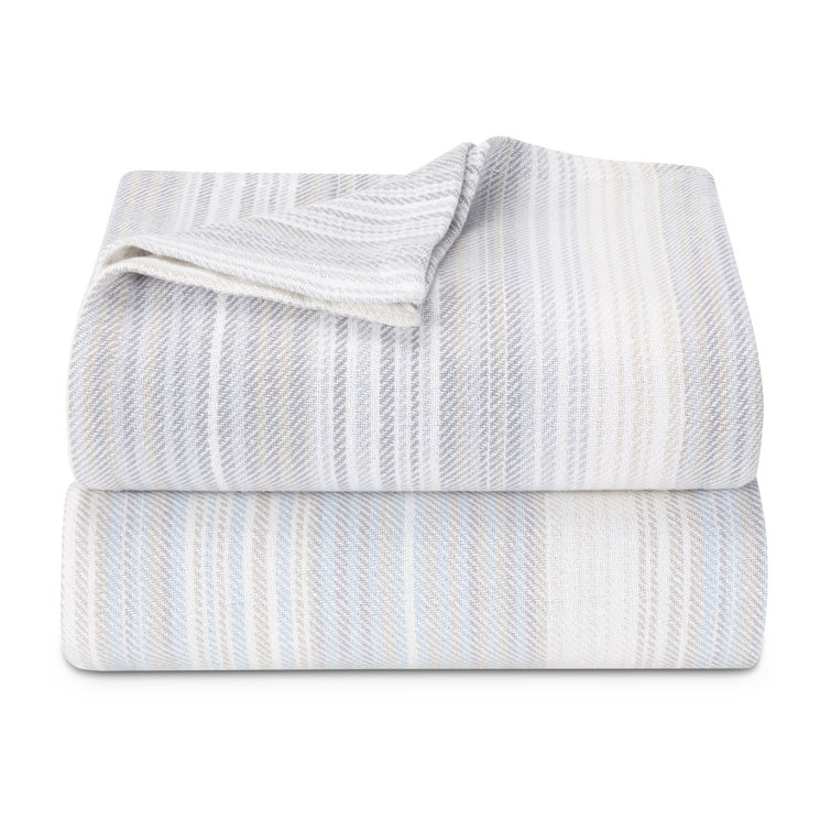 King Dune Cotton Reversible Striped Blanket