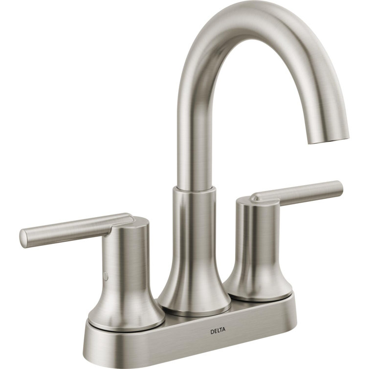 Sleek Trinsic 8'' Stainless Steel Modern Centerset Bathroom Faucet