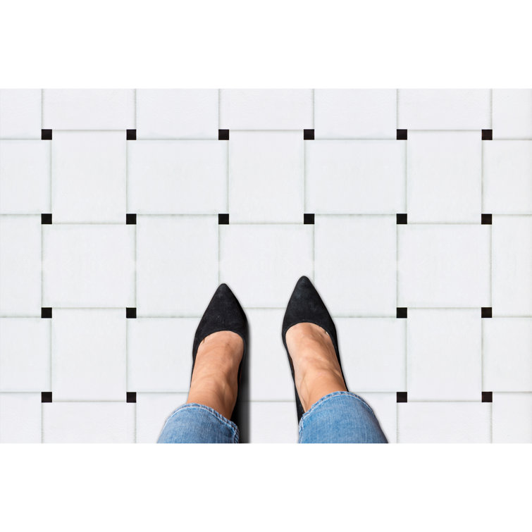 Woven Marble Self-Adhesive 12-Inch Vinyl Floor Tiles