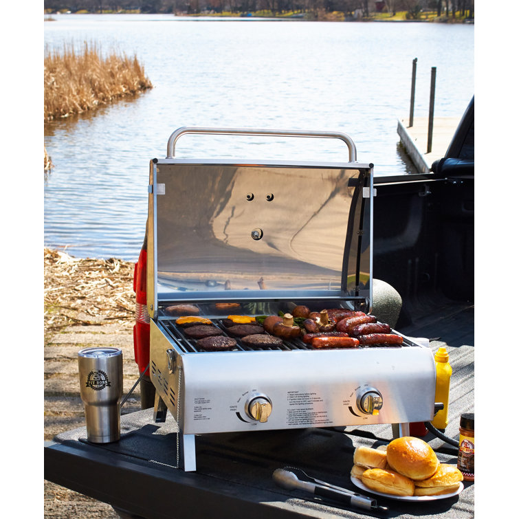 Pit Boss 22" Stainless Steel 2-Burner Portable Propane Gas Grill
