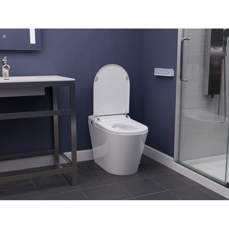 Echo White Elongated Smart Toilet Bidet with Auto Open and Flush