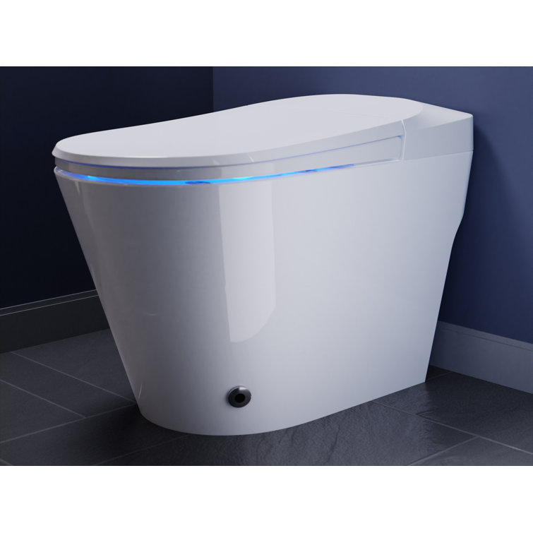 Echo White Elongated Smart Toilet Bidet with Auto Open and Flush