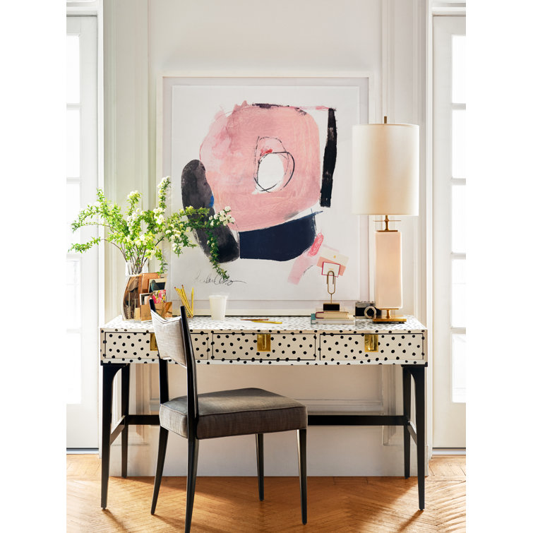 Maraschino Cherry Wood Adjustable Outdoor Table Lamp with Pink Linen Shade
