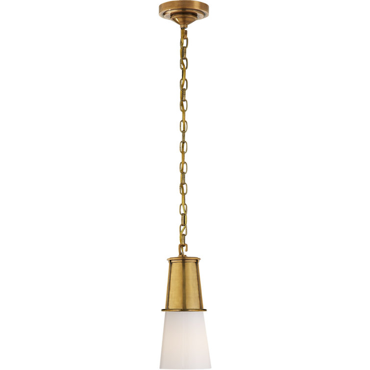 Robinson 11.25" Polished Nickel Glass Pendant Light