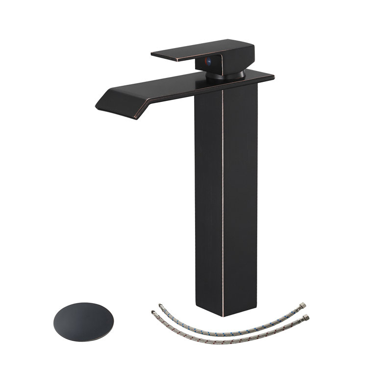 Oil-Rubbed Bronze Tall Vessel Sink Faucet with Drain Assembly
