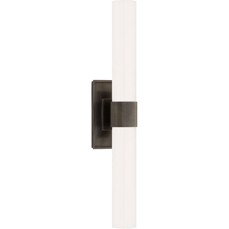 Presidio Petite 23" Black and Bronze Handcrafted Brass Sconce
