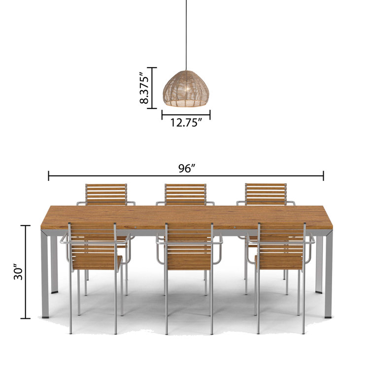 Gloriana 12.75" Woven Rattan Tulip-Shade Pendant Light in Brown