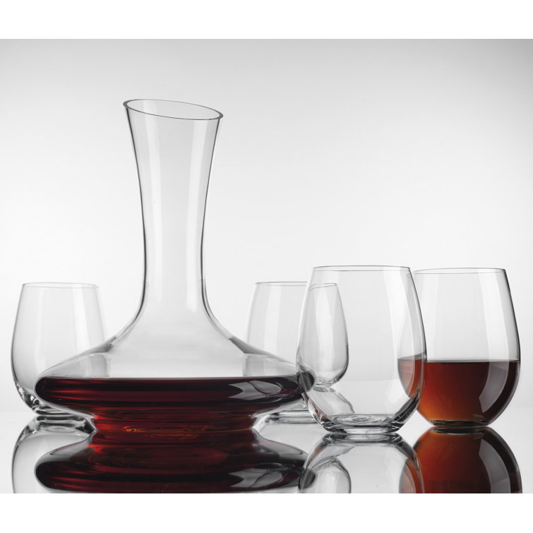 Elegant Crystal 9-Piece Wine Decanter Set