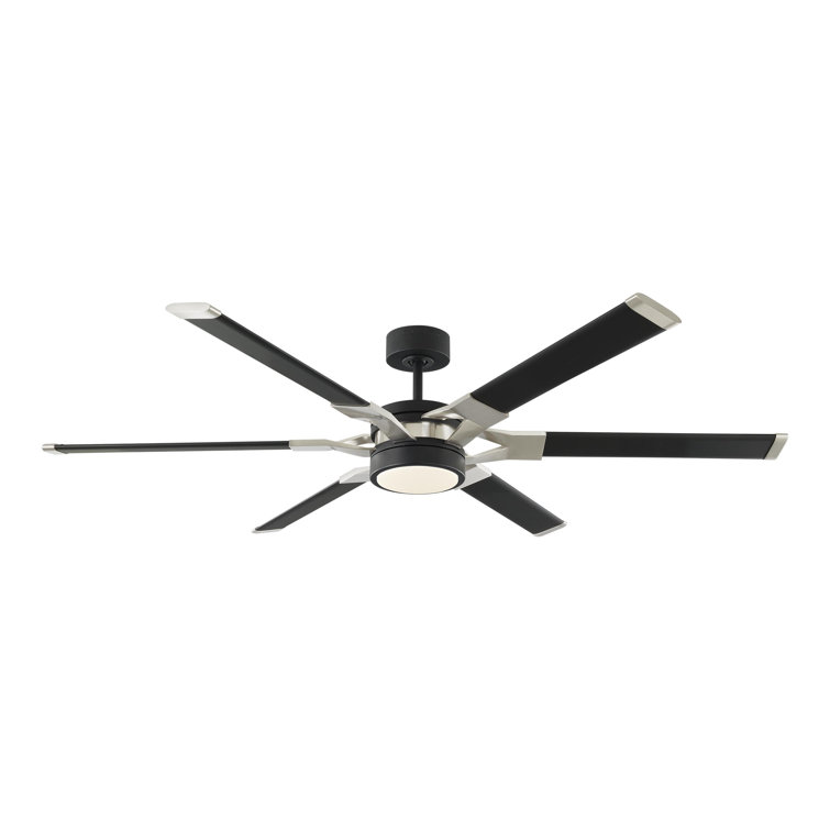 Midnight Black 96" LED Ceiling Fan with Remote and Light