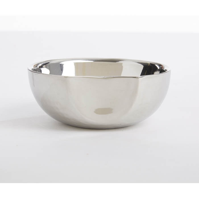 Set of 3 Hammered Stainless Steel Connecting Bowls