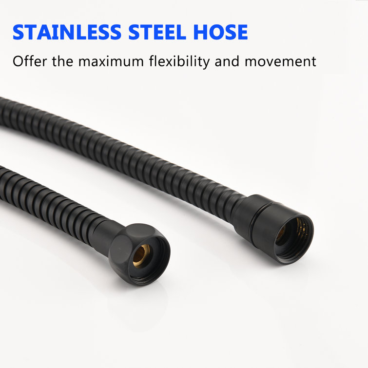 Matte Black Multi-Head Rain Shower System with Handheld
