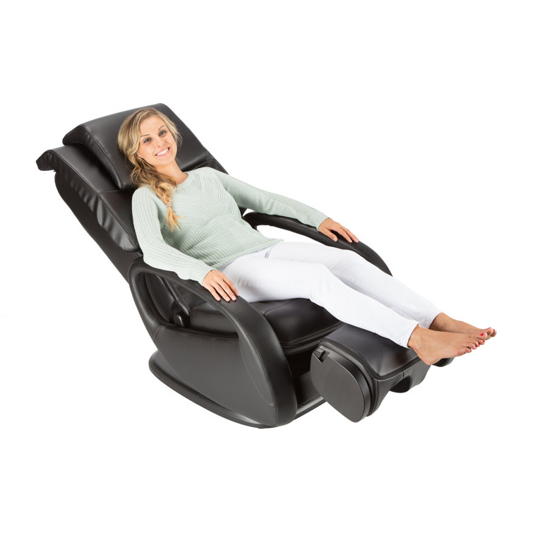 Black Faux Leather Swivel Massage Recliner Chair