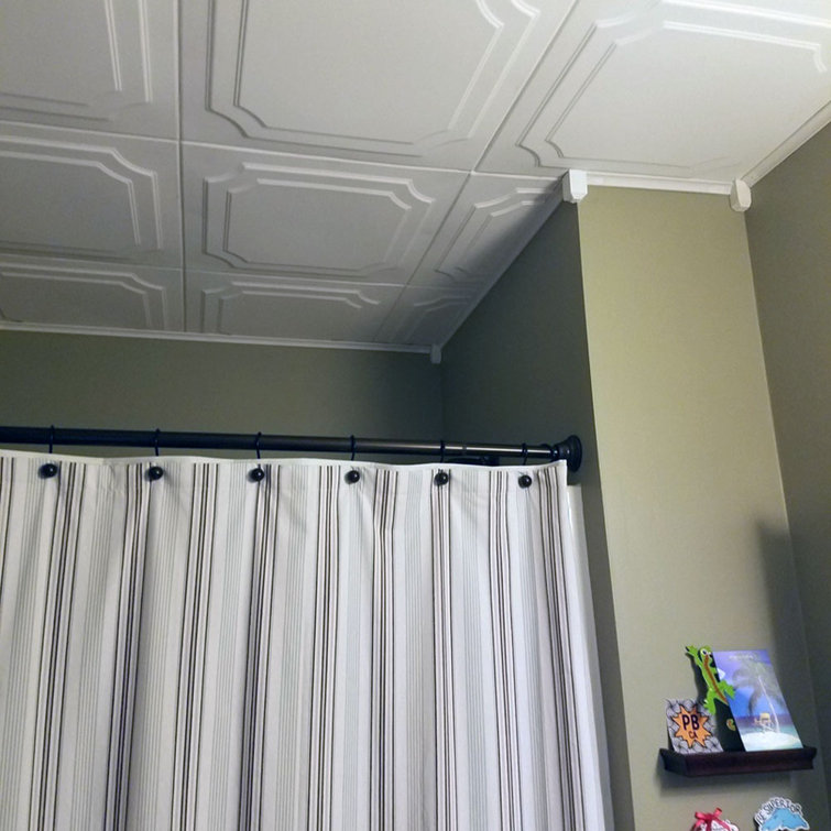 Plain White Square Foam Glue-Up Ceiling Tile