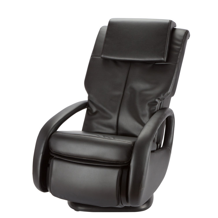 Black Faux Leather Swivel Massage Recliner Chair