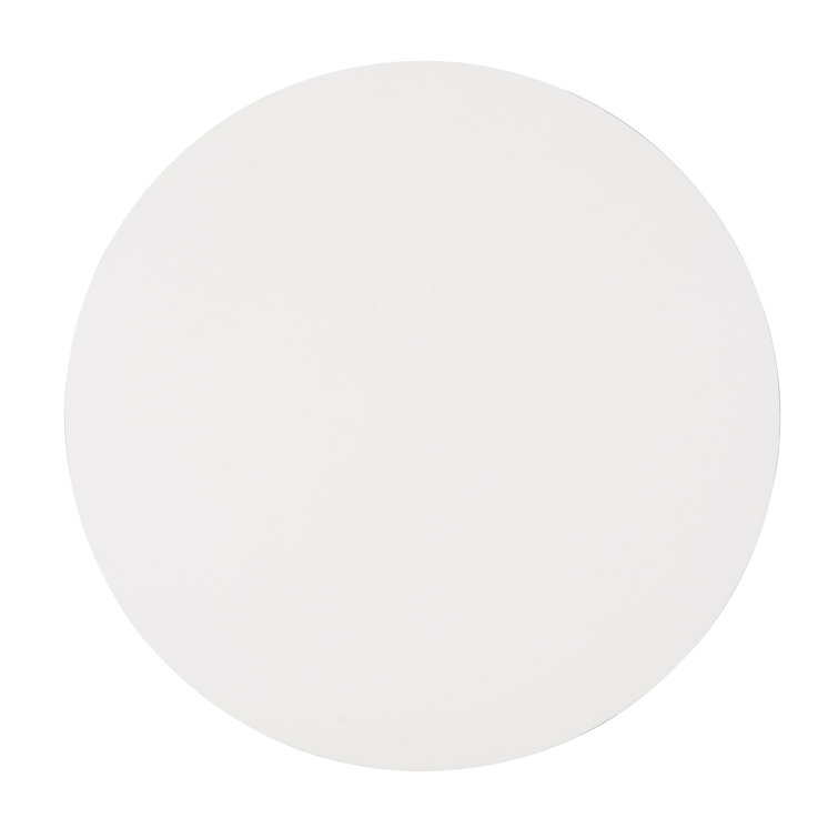 Catalina Round White Plaster and Graphite Coffee Table