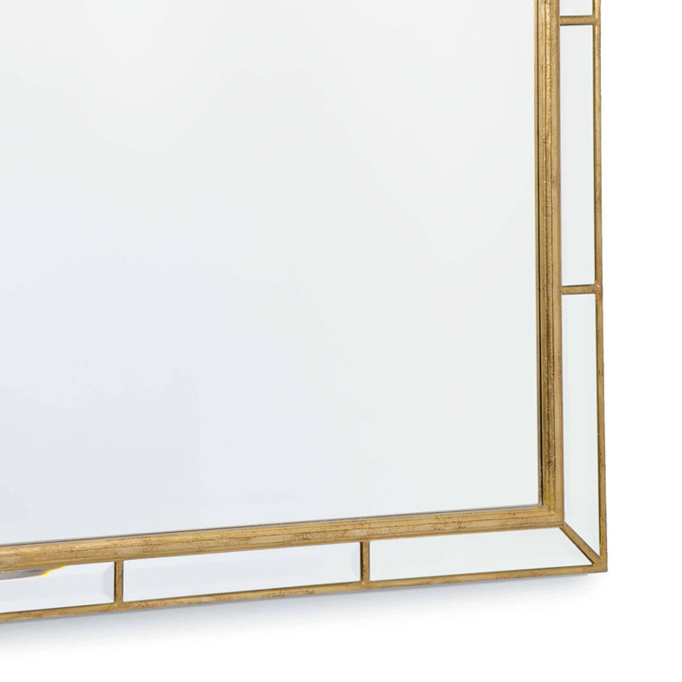 Elegant Gold Leaf Beveled 29"x41" Rectangular Wall Mirror
