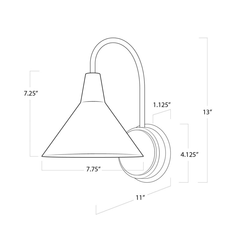 Elegant Dublin 13" Natural Brass Dimmable Wall Sconce