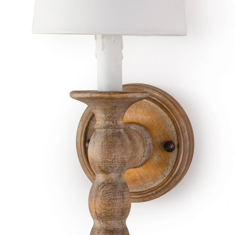 Natural Blackened Steel Dimmable Sconce with Linen Shade