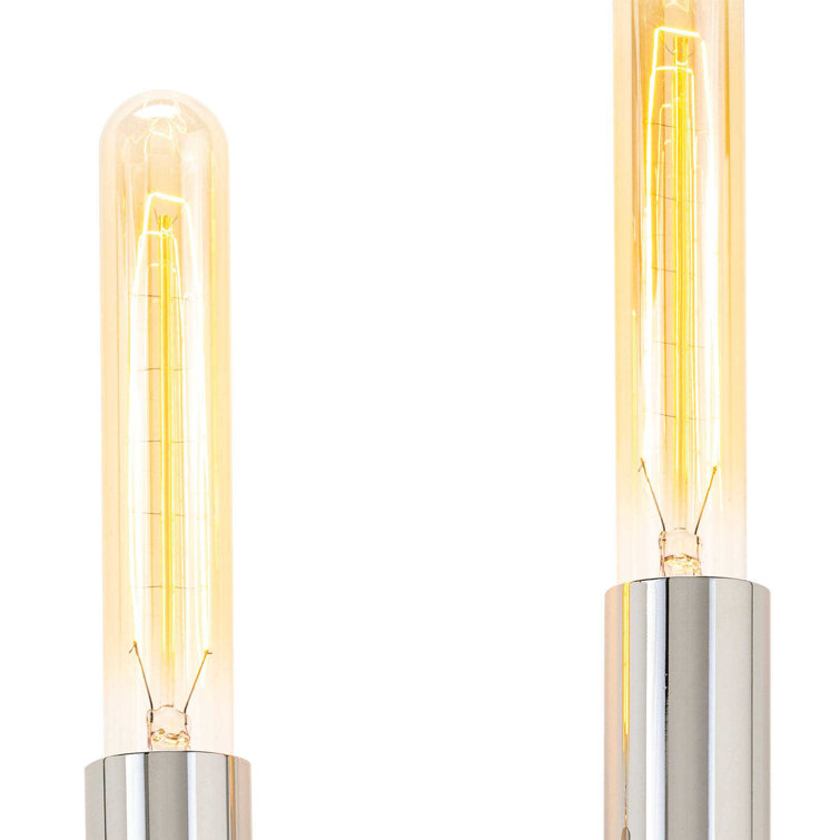 Elegant Polished Nickel 2-Light Dimmable Wall Sconce